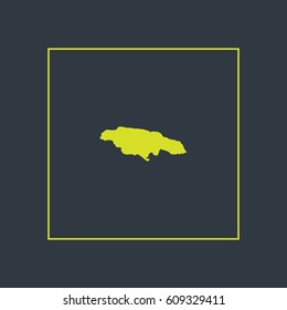 Map of Jamaica Vector Illustration

