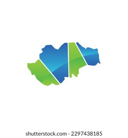 Map of jambi modern creative design