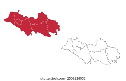 Map of Jamtara district district, Jamtara District, Jharkhand state, Republic of India, Government of Jharkhand, Indian territory, Eastern India, politics, village, tourism