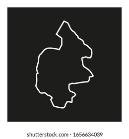 map of jamtland region in country of sweden