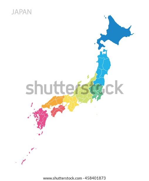 Map Japan Stock Vector (Royalty Free) 458401873 | Shutterstock