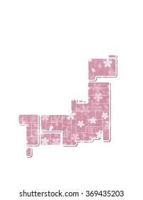 Map of Japan Cherry icon