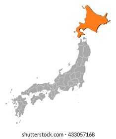 Map - Japan, Hokkaido