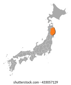 Map - Japan, Iwate