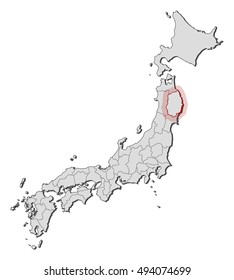 Map - Japan, Iwate