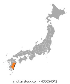 Map - Japan, Miyazaki