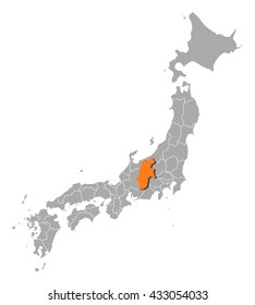 Map - Japan, Nagano