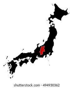Map - Japan, Nagano
