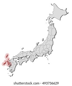 Map - Japan, Nagasaki