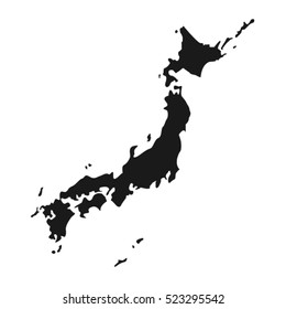 Map of Japan vector 