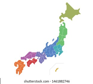 Map Of Japan, Vector Data