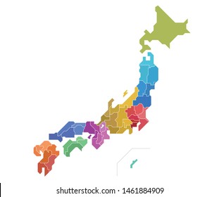 Map of Japan, Vector Data