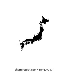 Map of Japan vector icon.