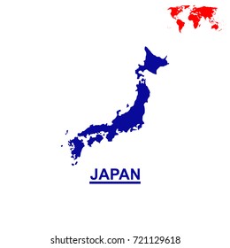 Map of Japan vector icon. vector  icon.