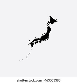 Map of Japan Vector Illustration