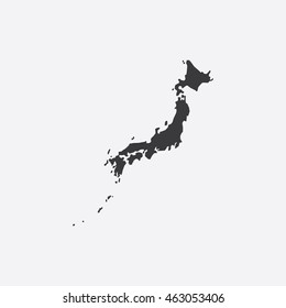 Map of Japan Vector Illustration