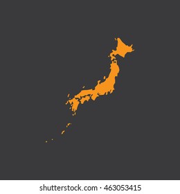 Map of Japan Vector Illustration