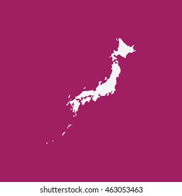 Map of Japan Vector Illustration