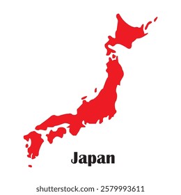 map of japan vector illustration design