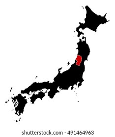 Map - Japan, Yamagata