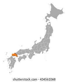 Map - Japan, Yamaguchi