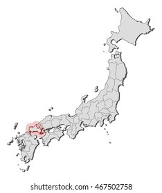 Map - Japan, Yamaguchi