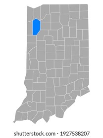 Mapa de Jasper en Indiana en blanco