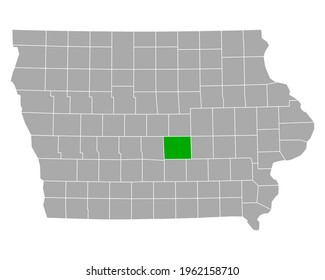 Map of Jasper in Iowa on white