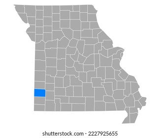 Map of Jasper in Missouri on white