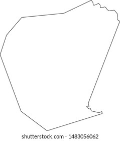 Map of Jenkins county in Georgia state in USA