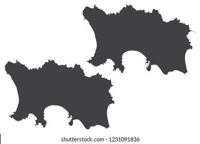 Map - Jersey Couple Set , Map of Jersey,Vector illustration eps 10.