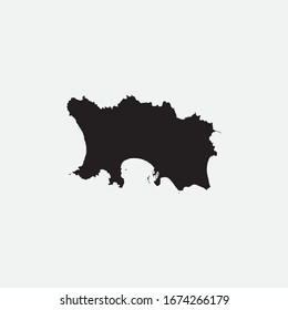 Mapa de elementos gráficos de Jersey Diseño de plantillas de ilustración
