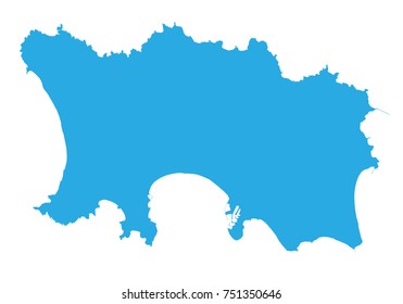 Map of jersey. High detailed vector map - jersey.