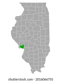 Mapa de Jersey en Illinois en blanco