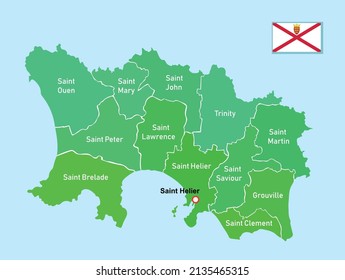 Stadtplan für Vektorgrafik von Jersey