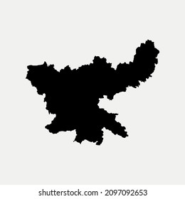 Map of Jharkhand - India region outline silhouette vector illustration
