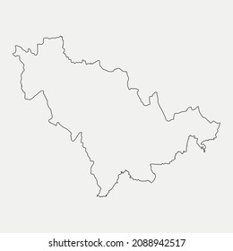 Map of Jilin - China region outline silhouette vector illustration
