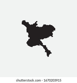 Map of Jining - China graphic element Illustration template design
