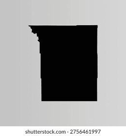 Map of Johnson County - Wyoming - United States outline silhouette graphic element Illustration template design 
