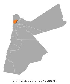 Map - Jordan, Ajloun