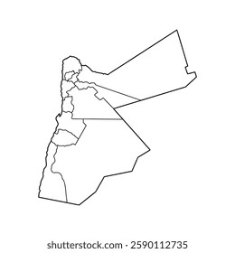 map of Jordan. map concept