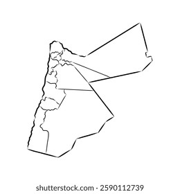 map of Jordan. map concept