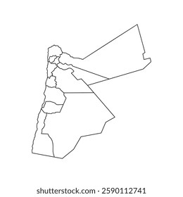 map of Jordan. map concept