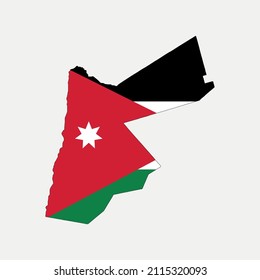 Map Jordan Country Flag Region Outline Stock Vector (Royalty Free ...