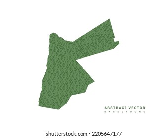 Map of Jordan green simple outline. Stylized minimal line design vector.