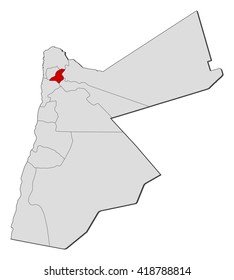 Map - Jordan, Jerash