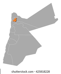 Map - Jordan, Jerash