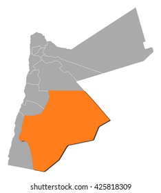 Map - Jordan, Ma'an