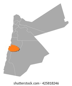 Map - Jordan, Tafilah