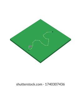 Mapa del viaje de principio a fin. Isle.